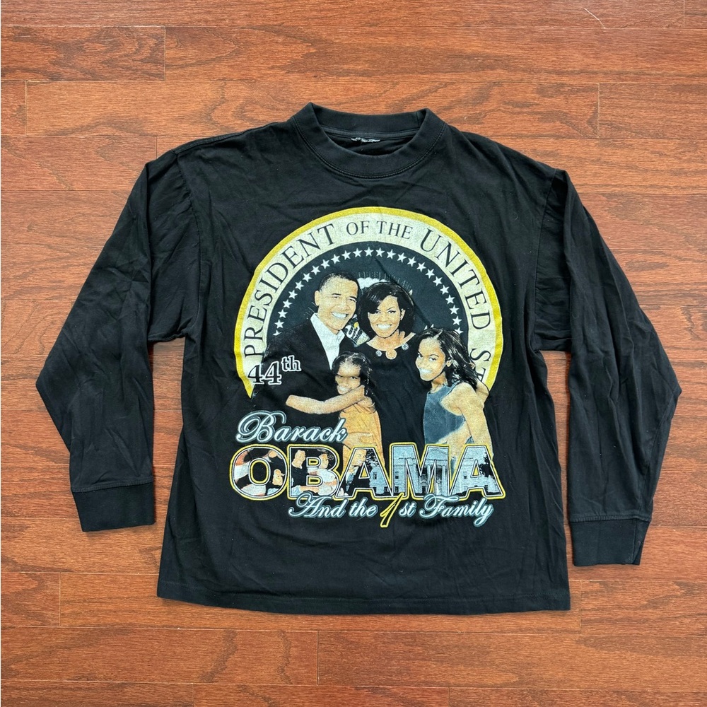 Tultex Black Graphic Long Sleeve Shirt